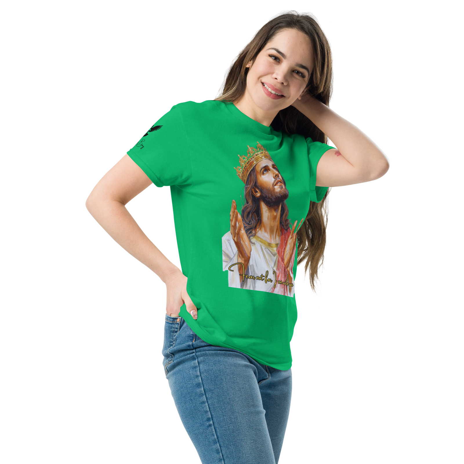 Rowdy Boy "Fear Not For I Am With You" (Jesus) Unisex Classic Tee - Image 87