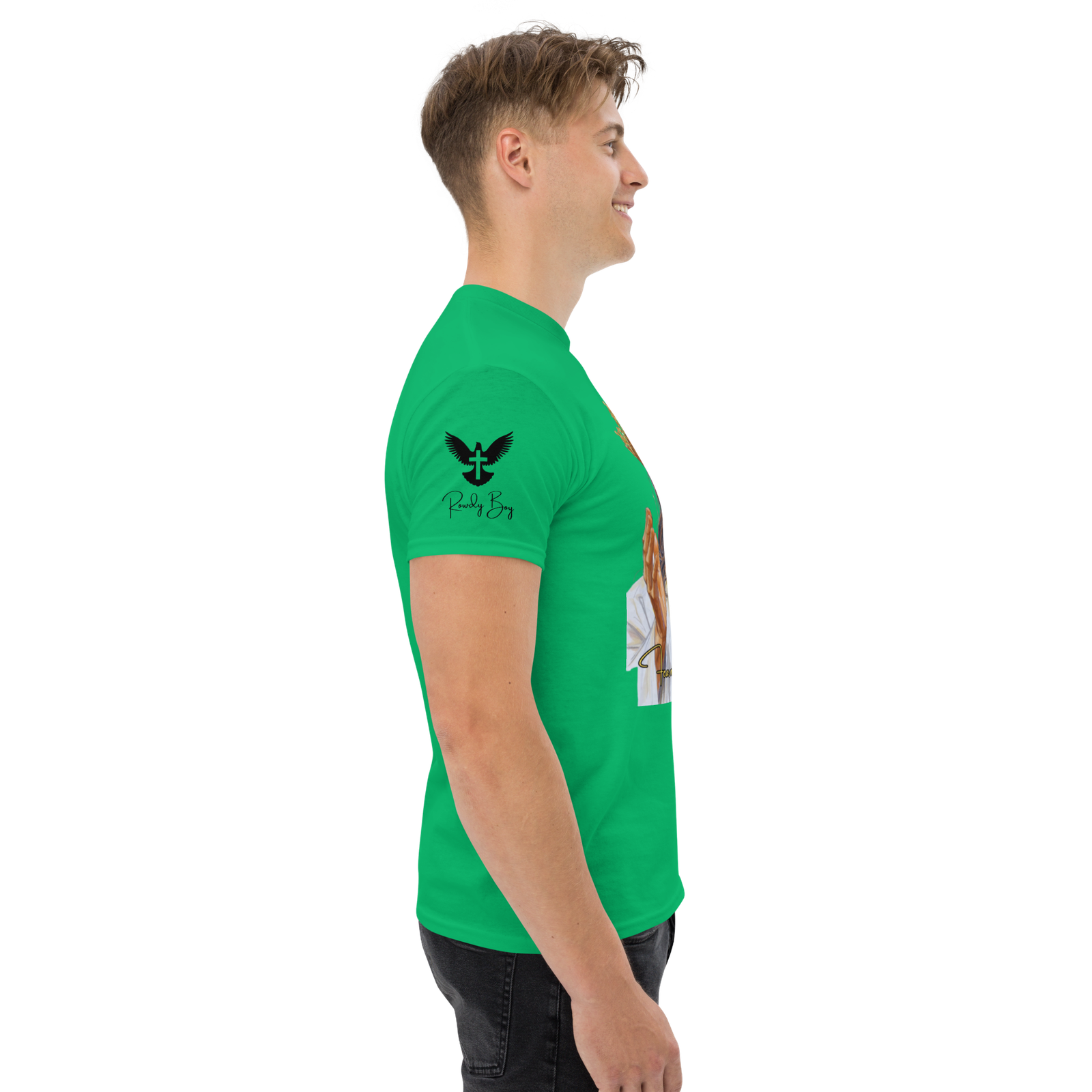 Rowdy Boy "Fear Not For I Am With You" (Jesus) Unisex Classic Tee - Image 81