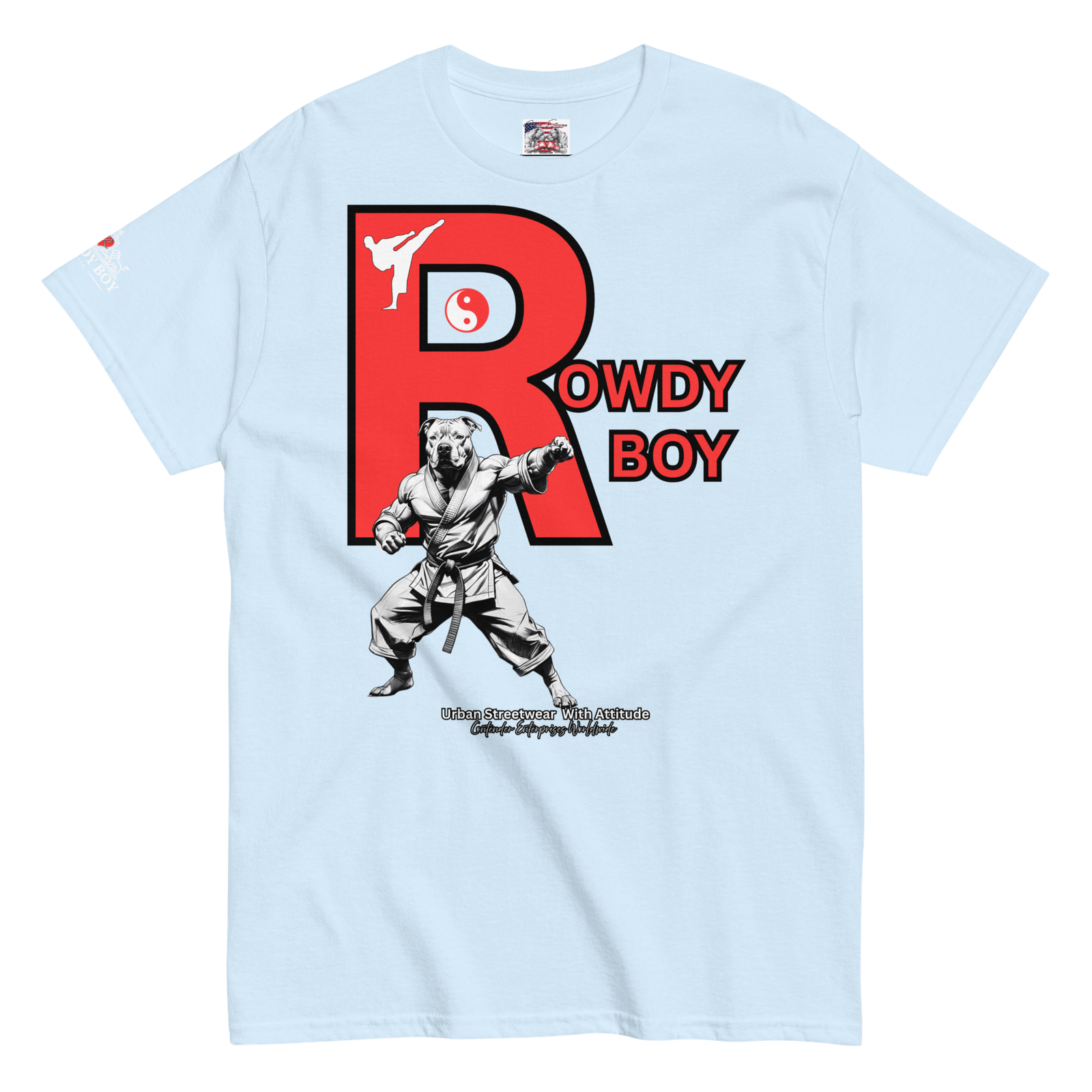 Rowdy Boy "Karate Pit Bull" Unisex Classic Tee - Image 201