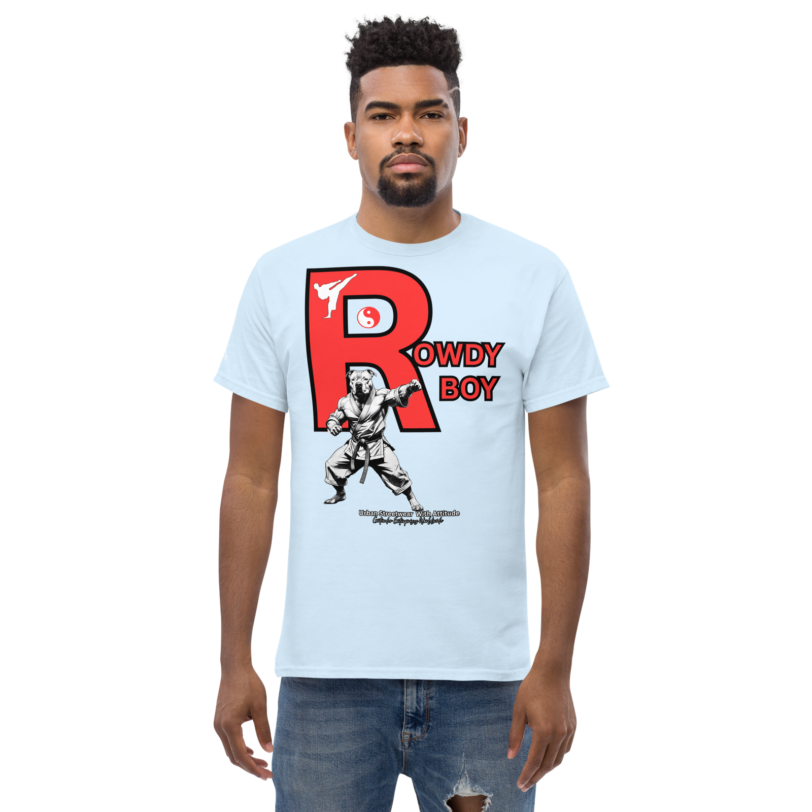 Rowdy Boy "Karate Pit Bull" Unisex Classic Tee - Image 203