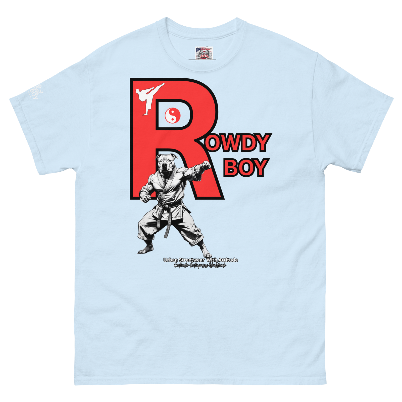 Rowdy Boy "Karate Pit Bull" Unisex Classic Tee - Image 219