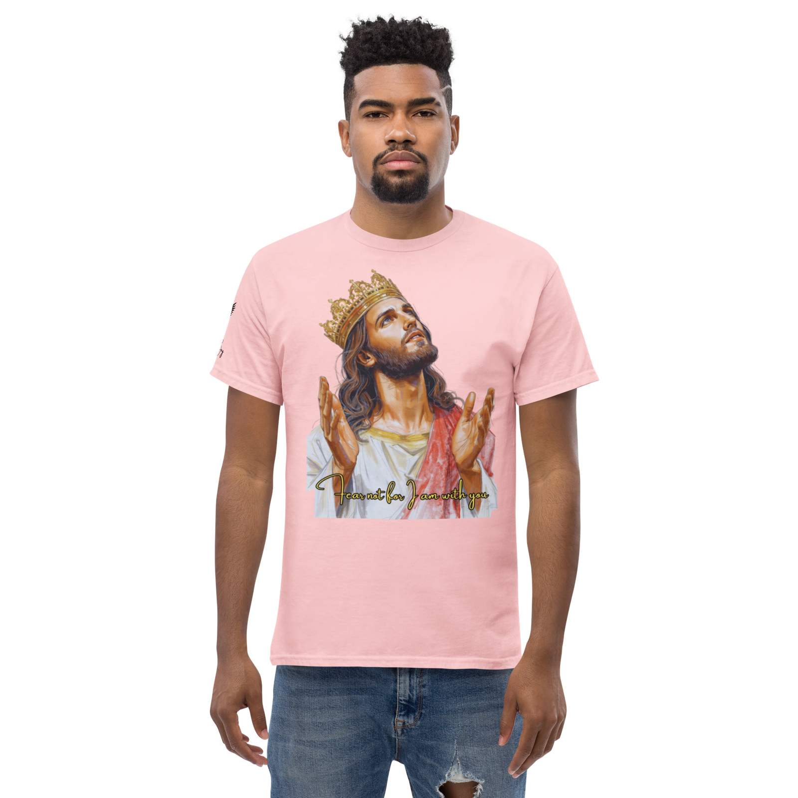 Rowdy Boy "Fear Not For I Am With You" (Jesus) Unisex Classic Tee - Image 193