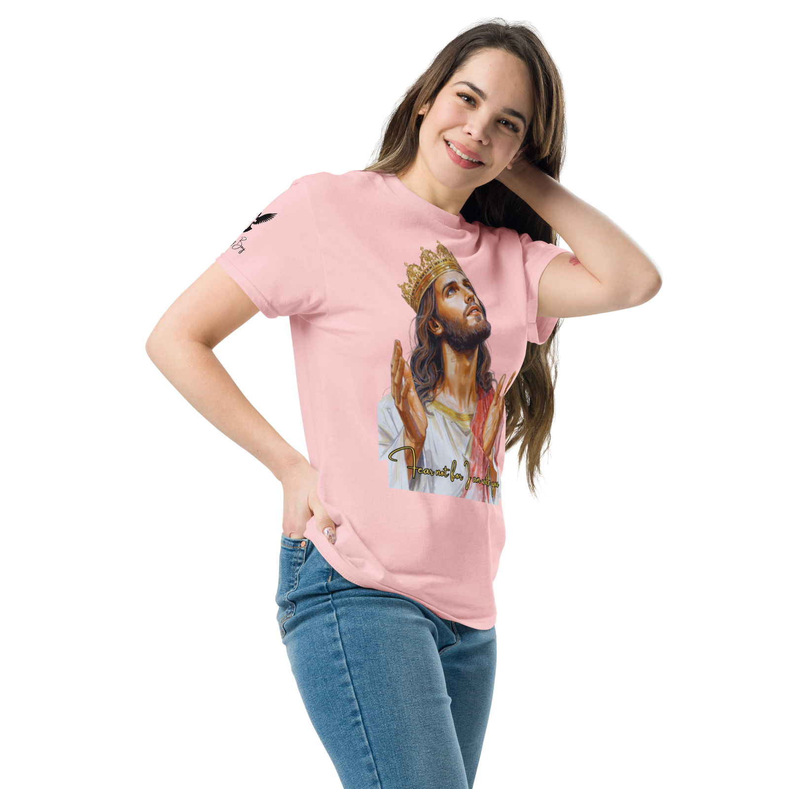 Rowdy Boy "Fear Not For I Am With You" (Jesus) Unisex Classic Tee - Image 189