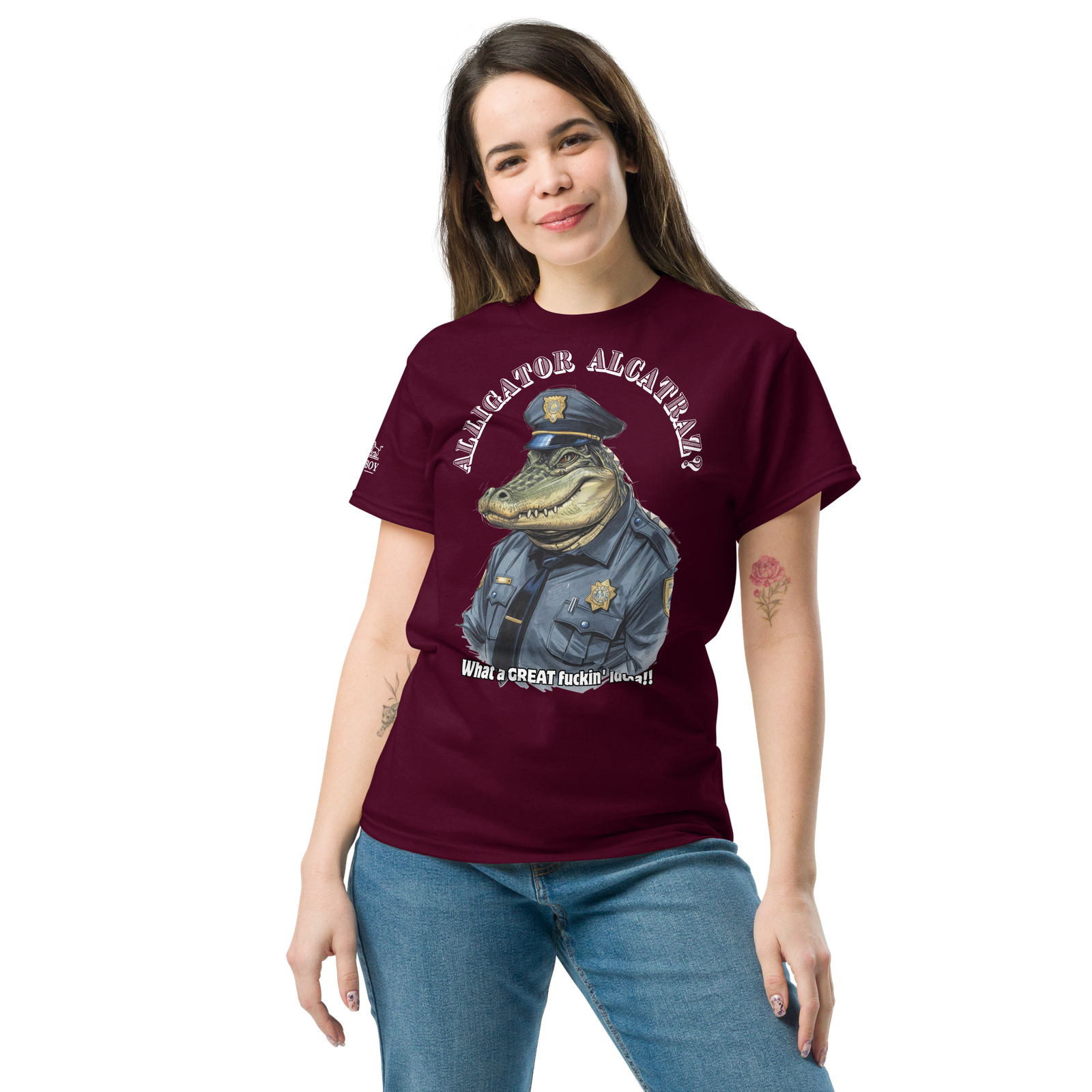 Rowdy Boy "Alligator Alcatraz???" (What A Great Fuckin Idea!!! 2)Unisex classic tee - Image 9