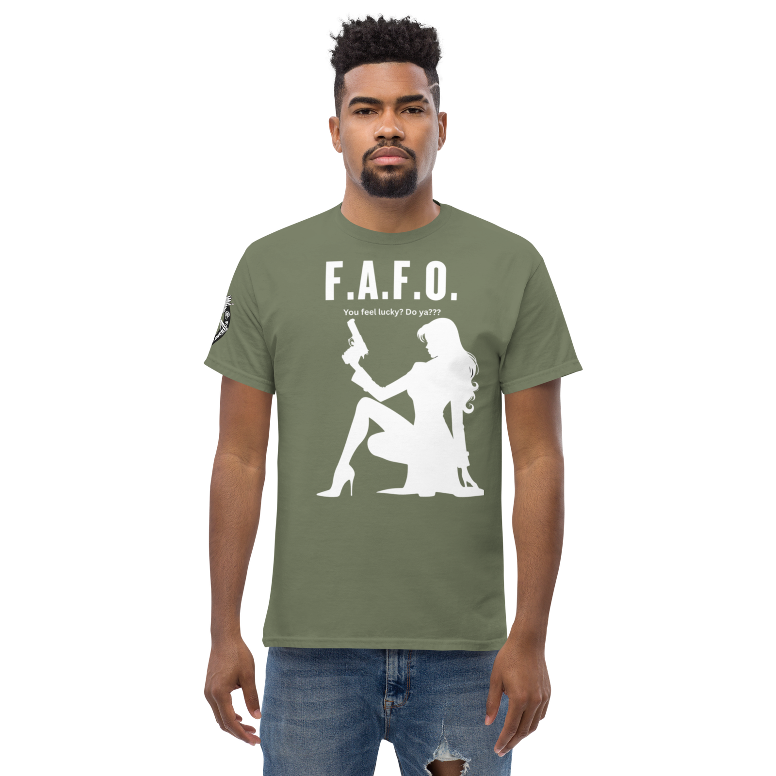 Rowdy Boy "F.A.F.O. Fuck Around & Find Out" (Do You Feel Lucky?) Unisex Classic Tee - Image 183
