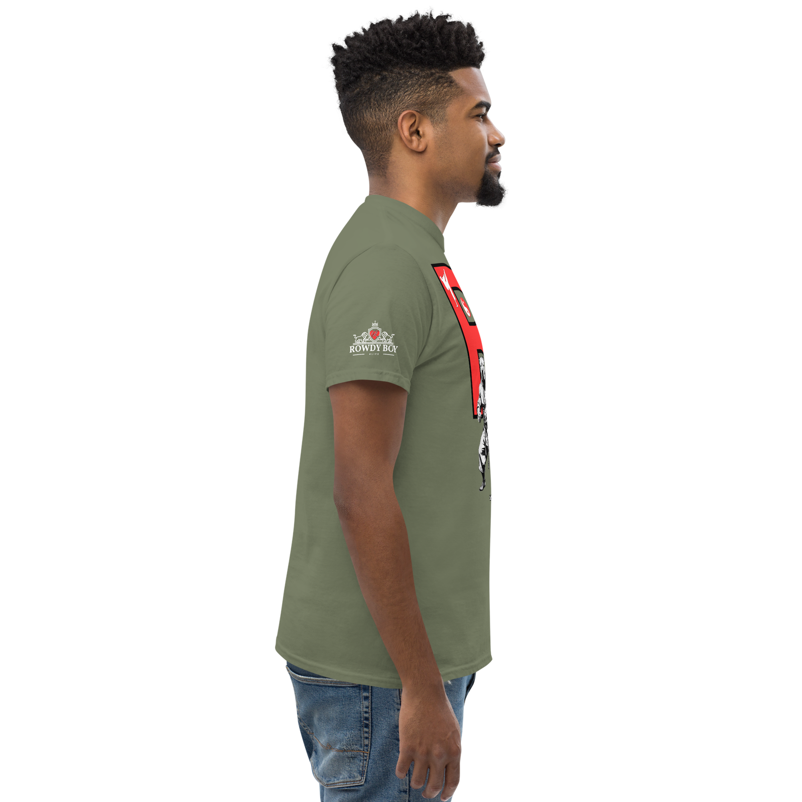 Rowdy Boy "Karate Pit Bull" Unisex Classic Tee - Image 120