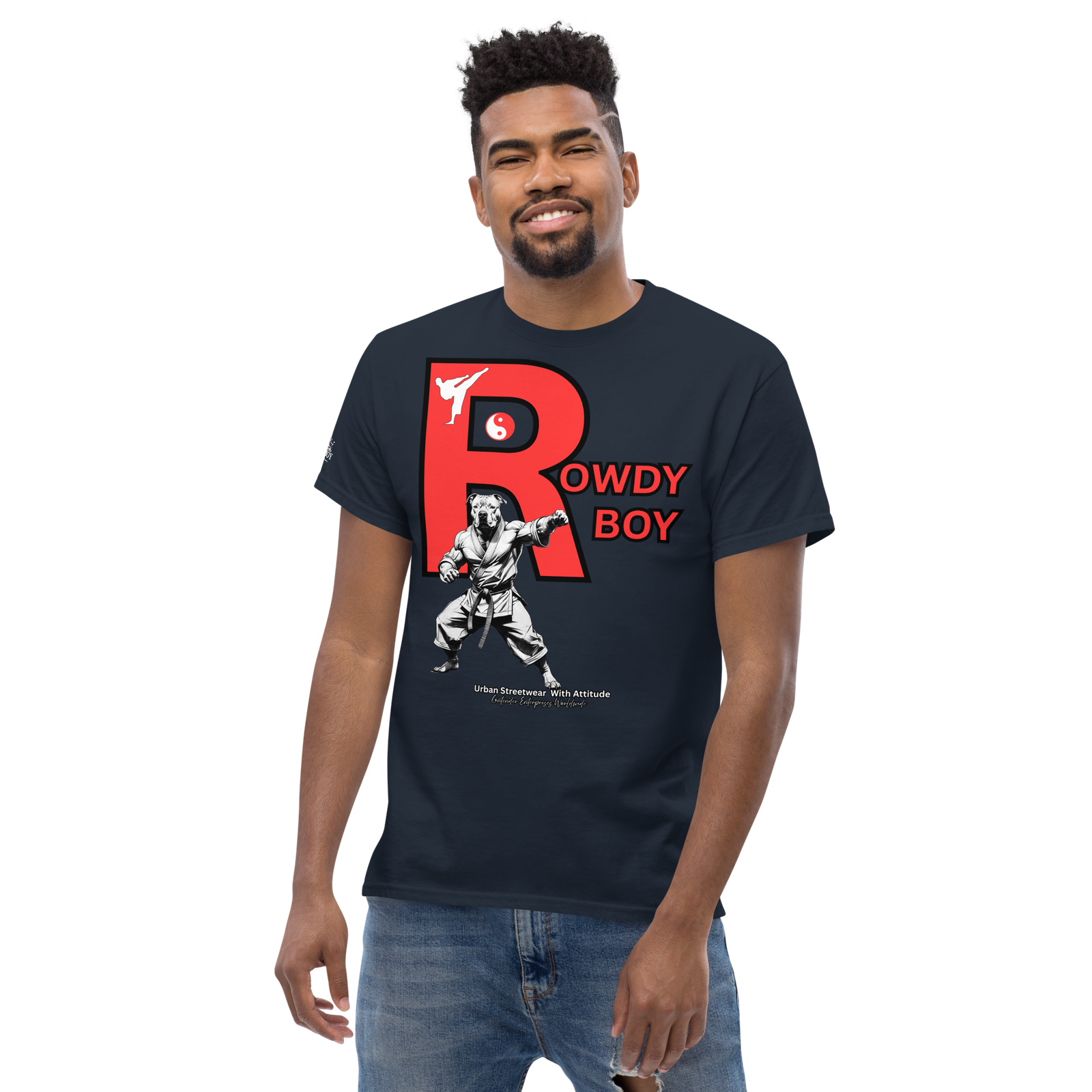 Rowdy Boy "Karate Pit Bull" Unisex Classic Tee - Image 25