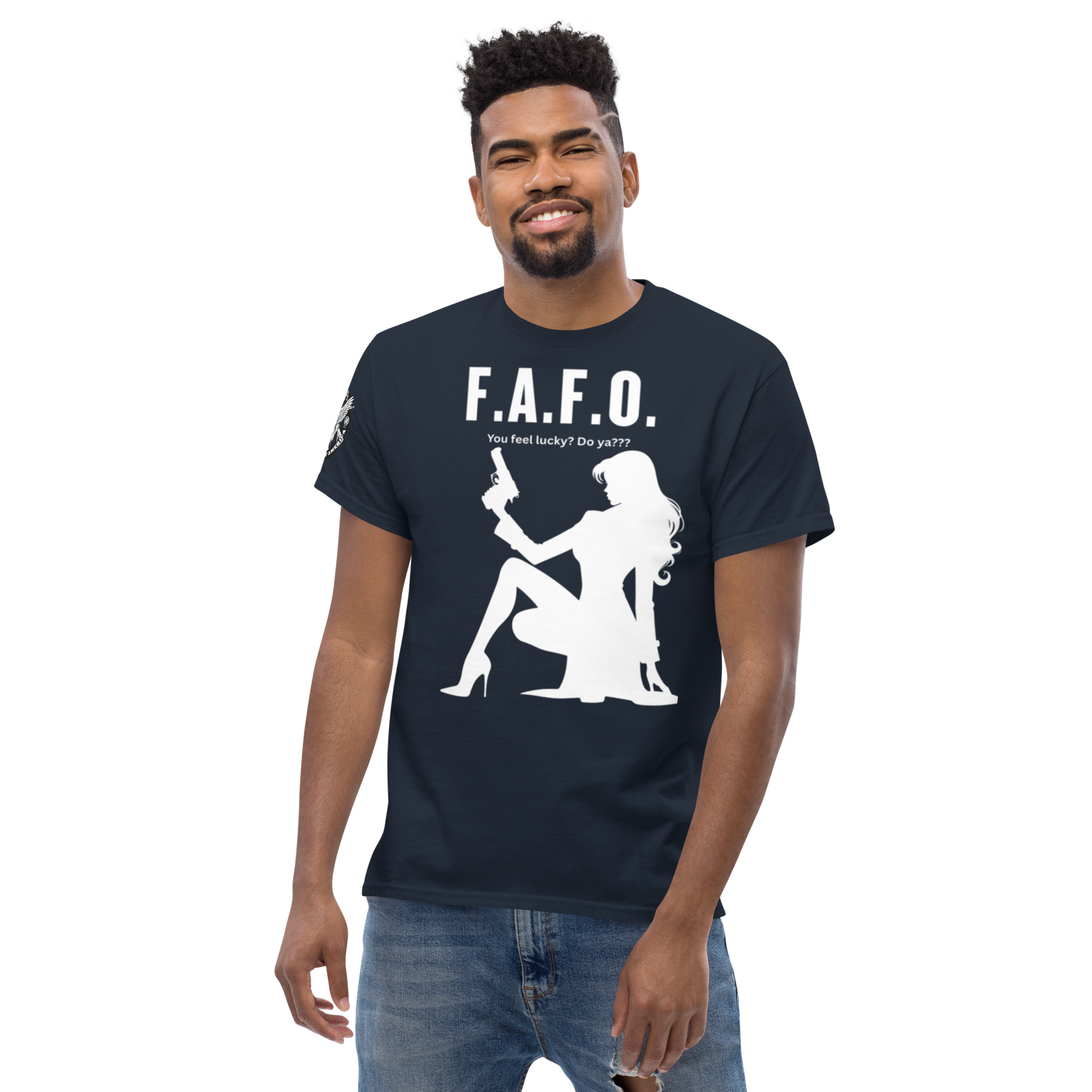 Rowdy Boy "F.A.F.O. Fuck Around & Find Out" (Do You Feel Lucky?) Unisex Classic Tee - Image 40