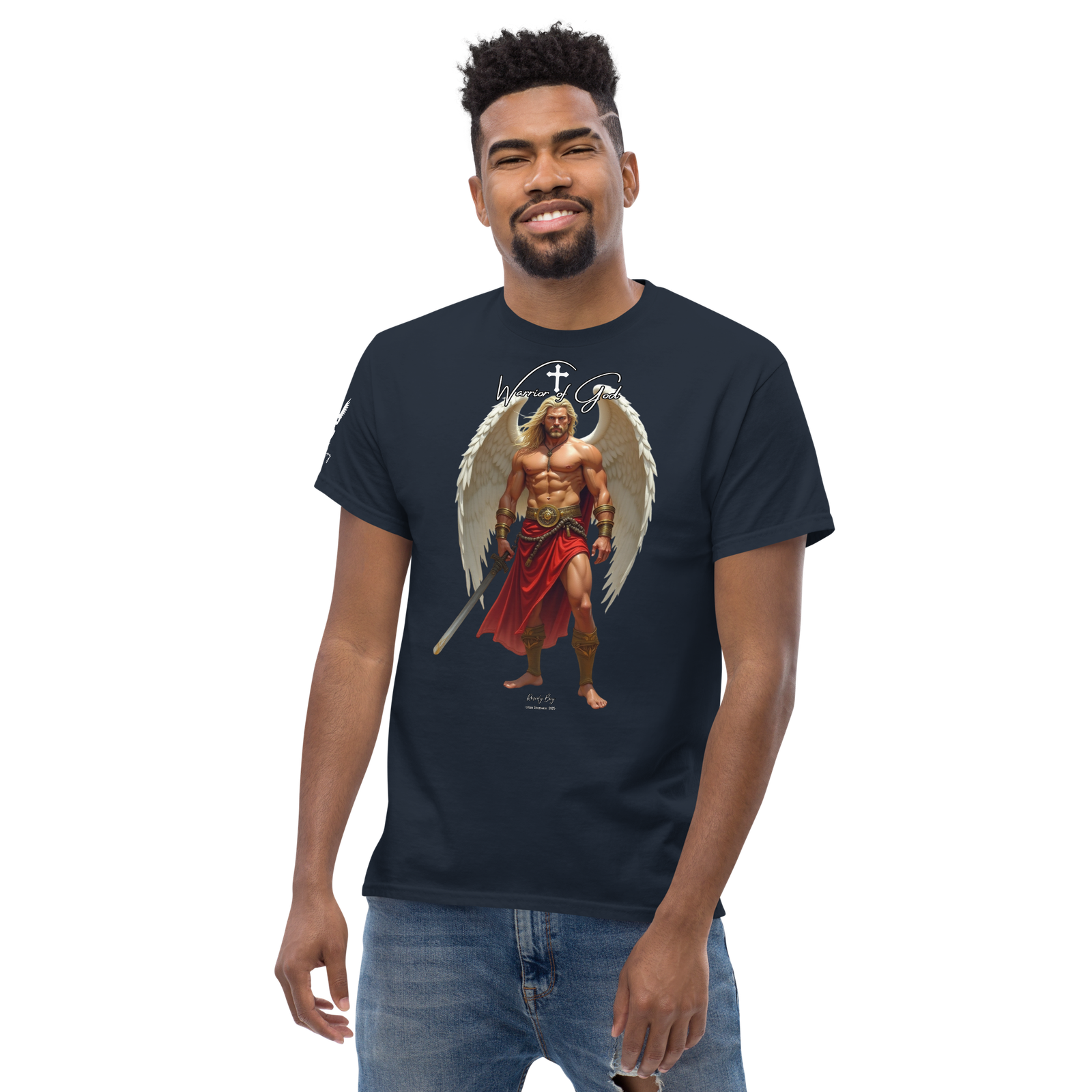 Rowdy Boy "Warrior Of God" #4 Unisex Classic Tee - Image 26