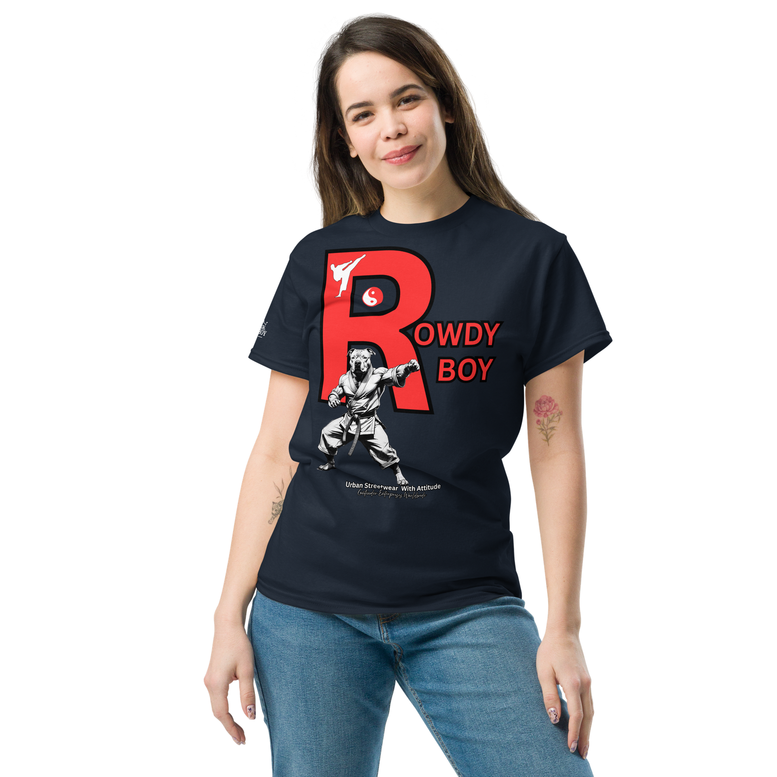 Rowdy Boy "Karate Pit Bull" Unisex Classic Tee - Image 21