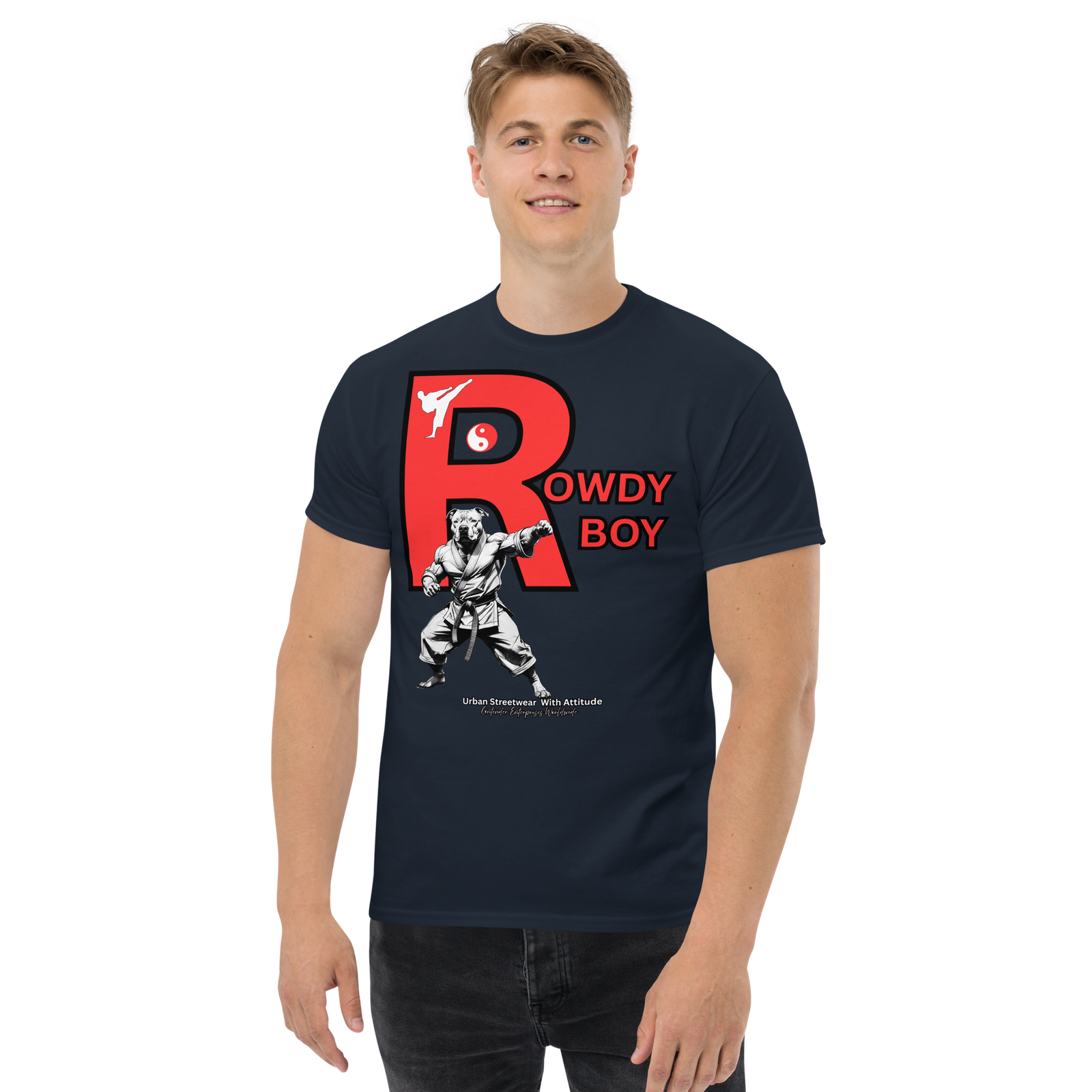 Rowdy Boy "Karate Pit Bull" Unisex Classic Tee - Image 23