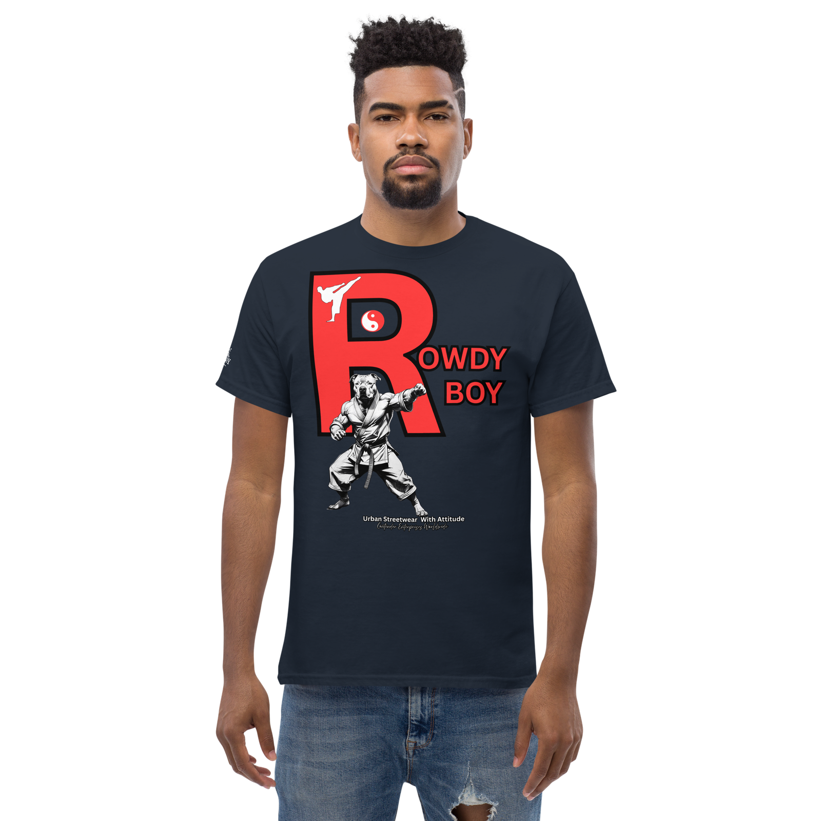 Rowdy Boy "Karate Pit Bull" Unisex Classic Tee - Image 24