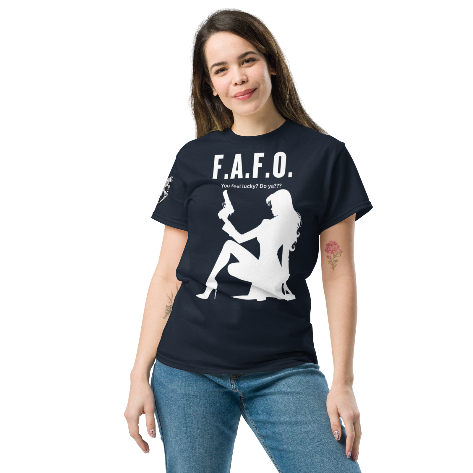 Rowdy Boy "F.A.F.O. Fuck Around & Find Out" (Do You Feel Lucky?) Unisex Classic Tee - Image 36