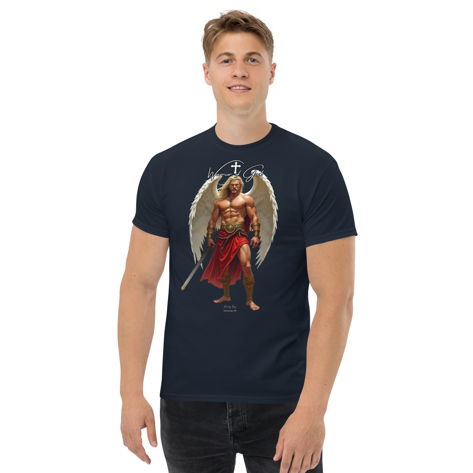 Rowdy Boy "Warrior Of God" #4 Unisex Classic Tee - Image 25