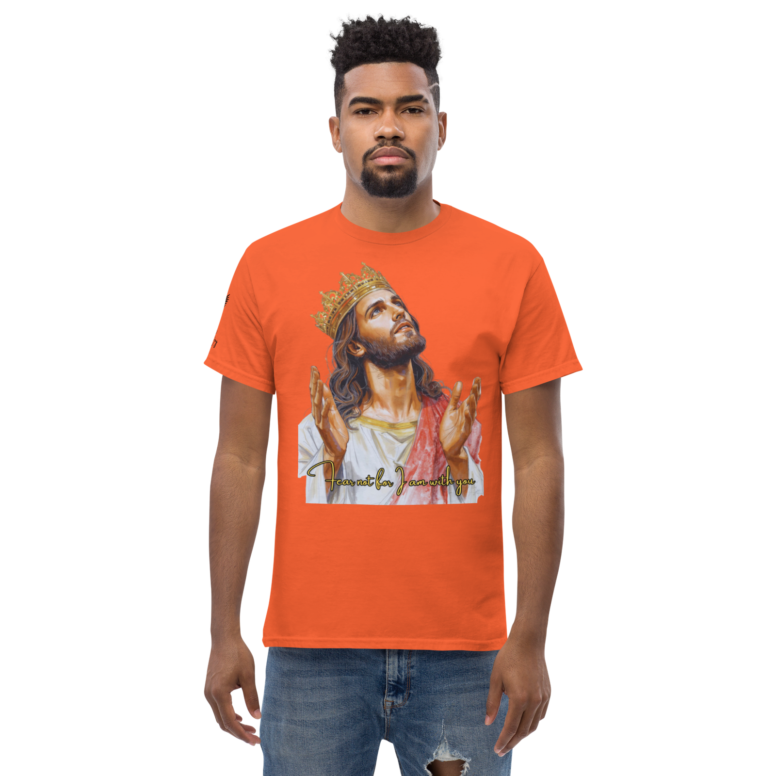 Rowdy Boy "Fear Not For I Am With You" (Jesus) Unisex Classic Tee - Image 52