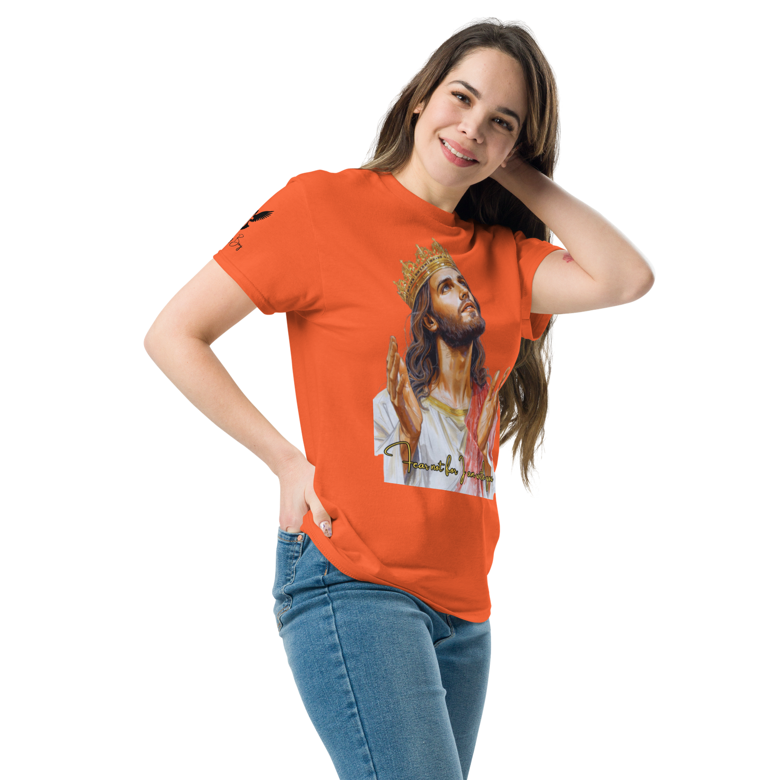 Rowdy Boy "Fear Not For I Am With You" (Jesus) Unisex Classic Tee - Image 48