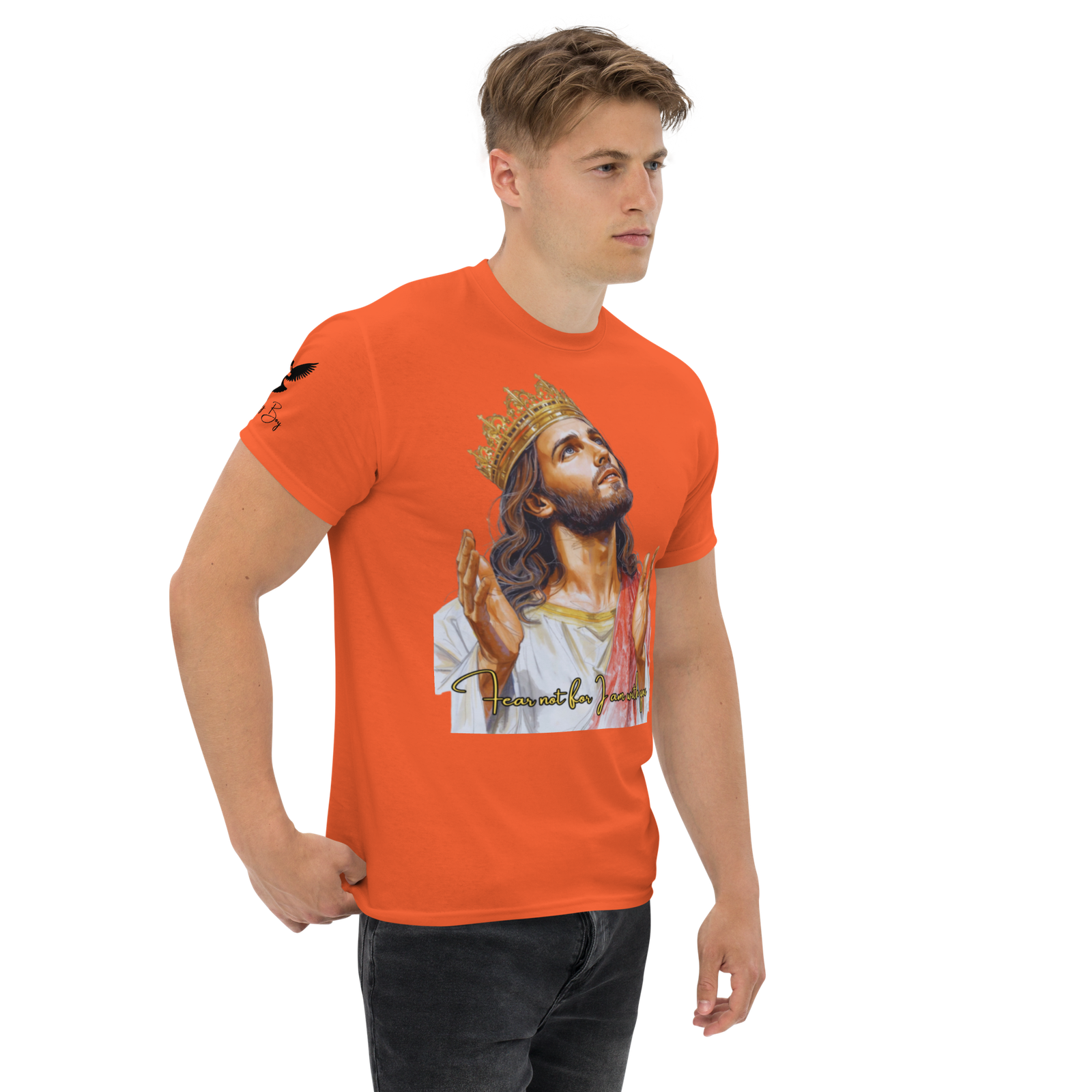 Rowdy Boy "Fear Not For I Am With You" (Jesus) Unisex Classic Tee - Image 41