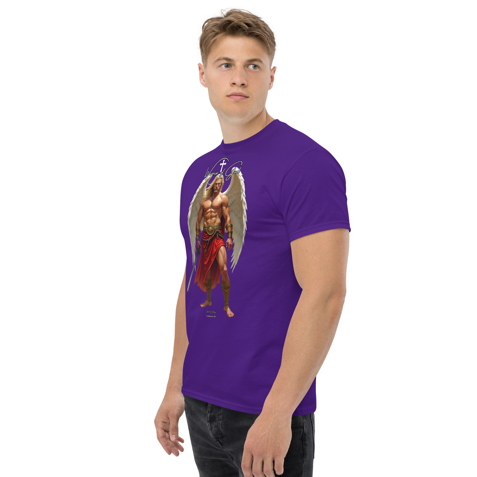 Rowdy Boy "Warrior Of God" #4 Unisex Classic Tee - Image 29