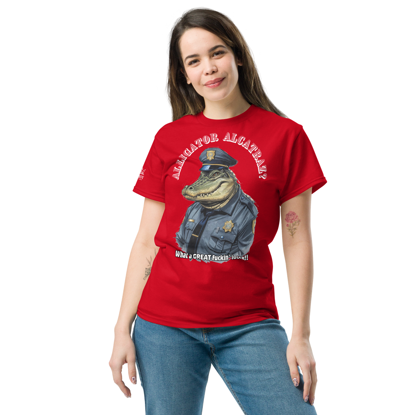 Rowdy Boy "Alligator Alcatraz???" (What A Great Fuckin Idea!!! 2)Unisex classic tee - Image 58