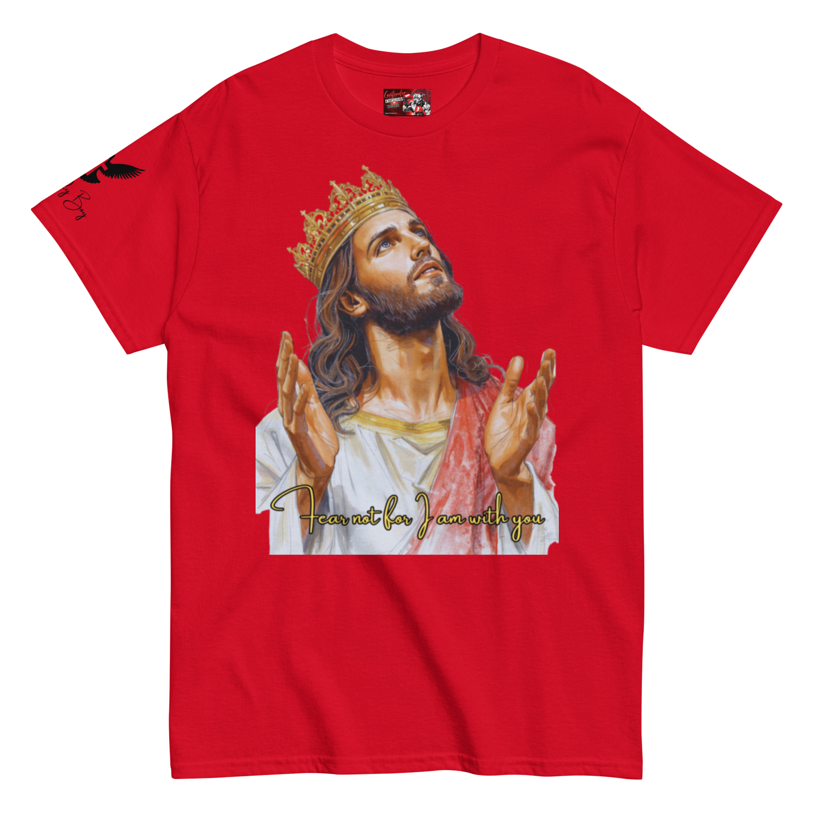 Rowdy Boy "Fear Not For I Am With You" (Jesus) Unisex Classic Tee - Image 11