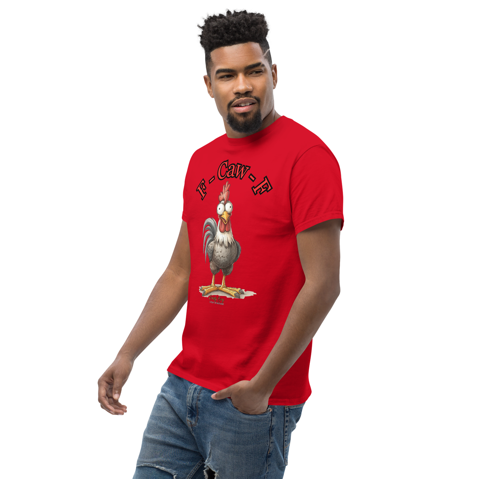 Rowdy Boy "F - Caw - F" (Fuck Off) Unisex Classic Tee - Image 7