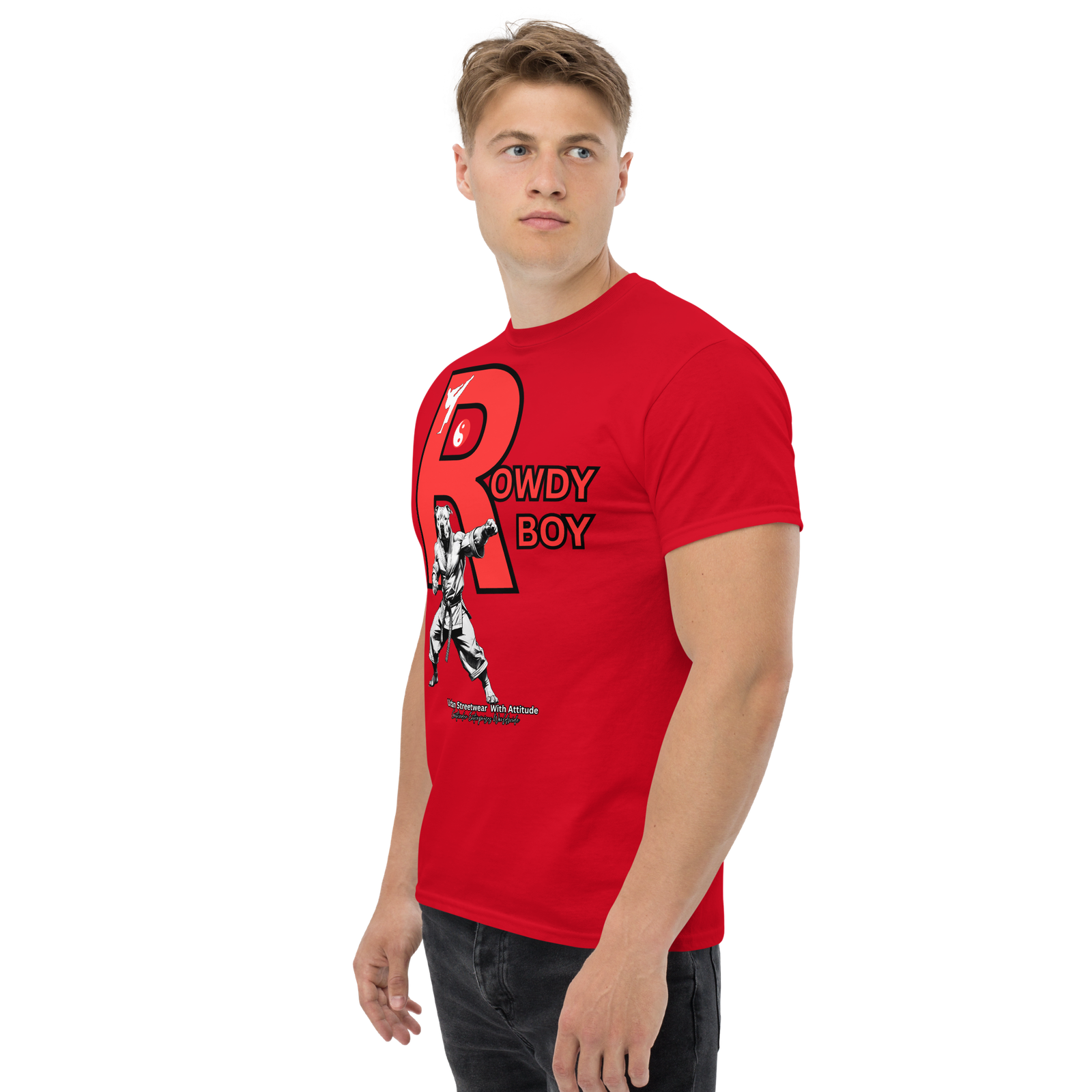 Rowdy Boy "Karate Pit Bull" Unisex Classic Tee - Image 28