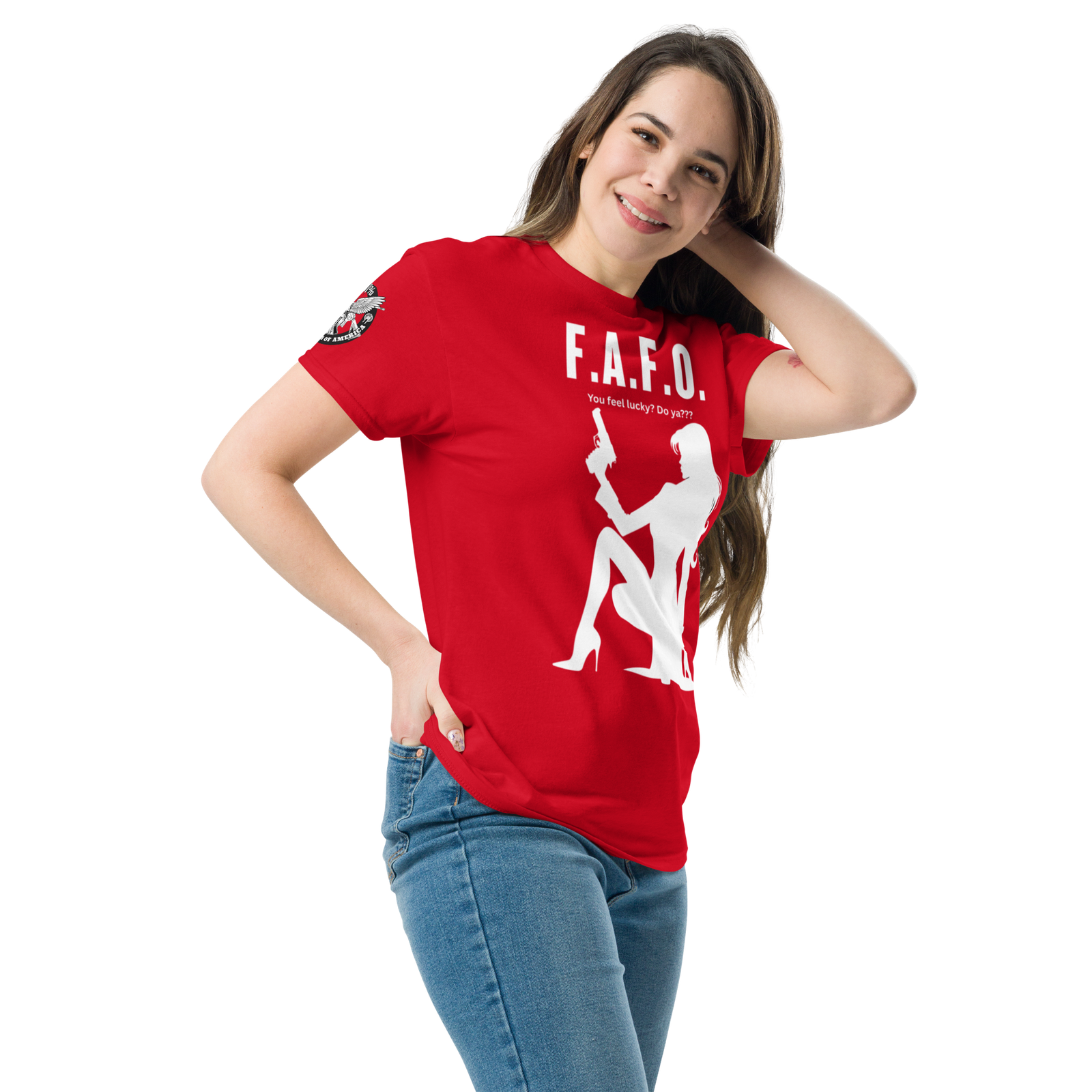 Rowdy Boy "F.A.F.O. Fuck Around & Find Out" (Do You Feel Lucky?) Unisex Classic Tee - Image 61