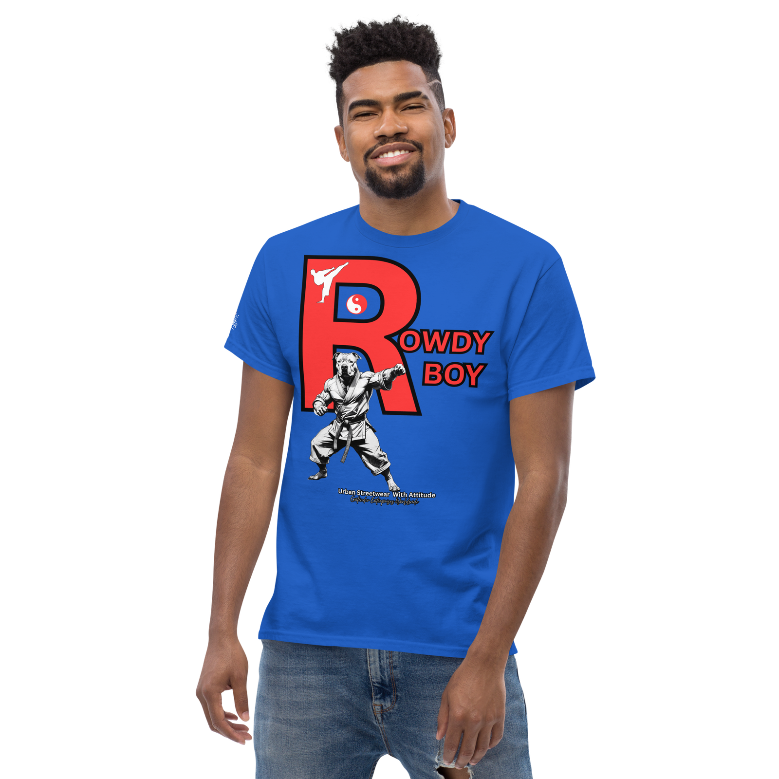 Rowdy Boy "Karate Pit Bull" Unisex Classic Tee - Image 77