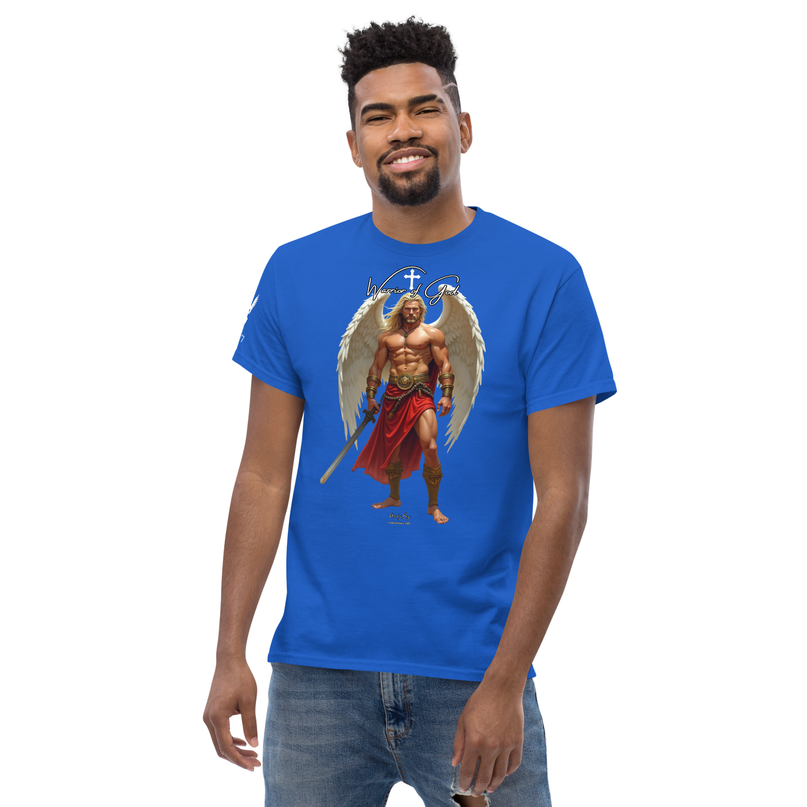 Rowdy Boy "Warrior Of God" #4 Unisex Classic Tee - Image 92