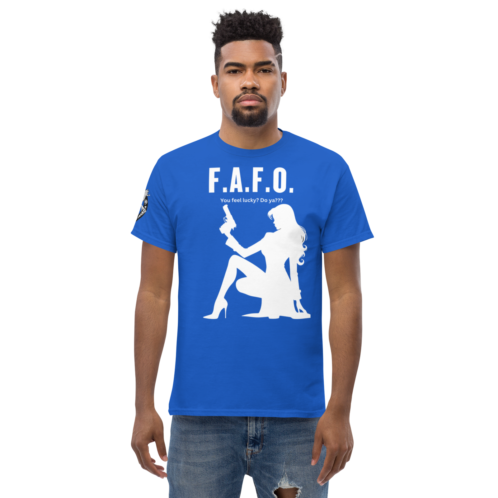 Rowdy Boy "F.A.F.O. Fuck Around & Find Out" (Do You Feel Lucky?) Unisex Classic Tee - Image 104