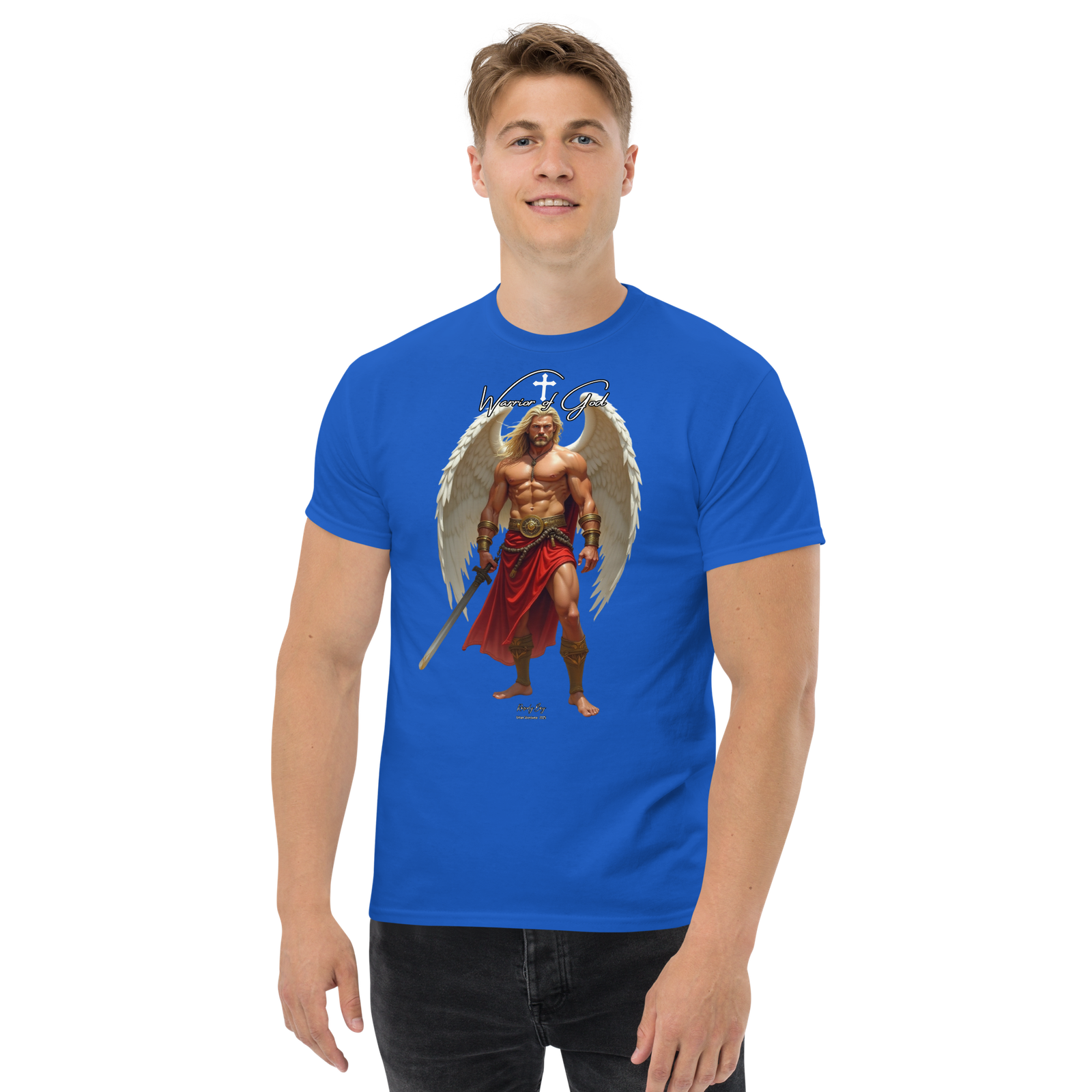Rowdy Boy "Warrior Of God" #4 Unisex Classic Tee - Image 90