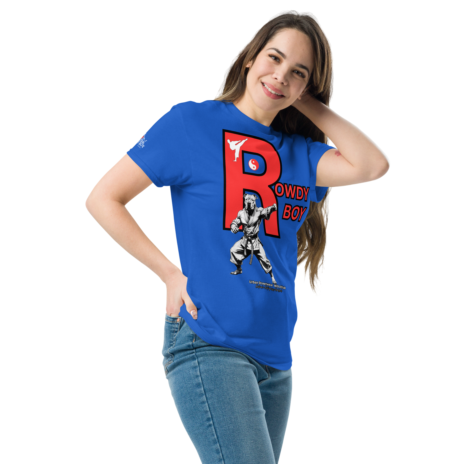 Rowdy Boy "Karate Pit Bull" Unisex Classic Tee - Image 72