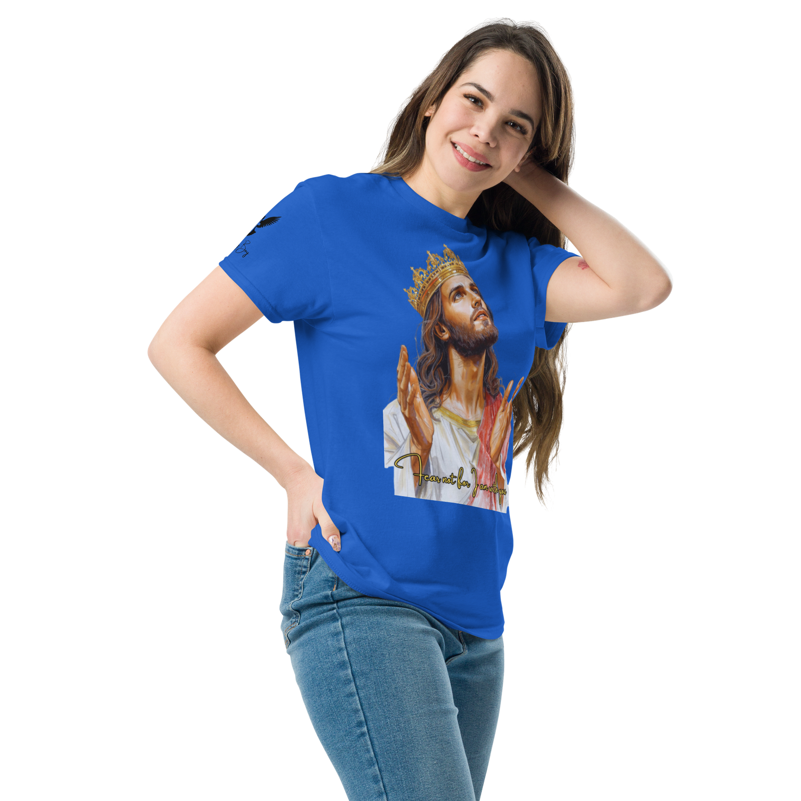 Rowdy Boy "Fear Not For I Am With You" (Jesus) Unisex Classic Tee - Image 22