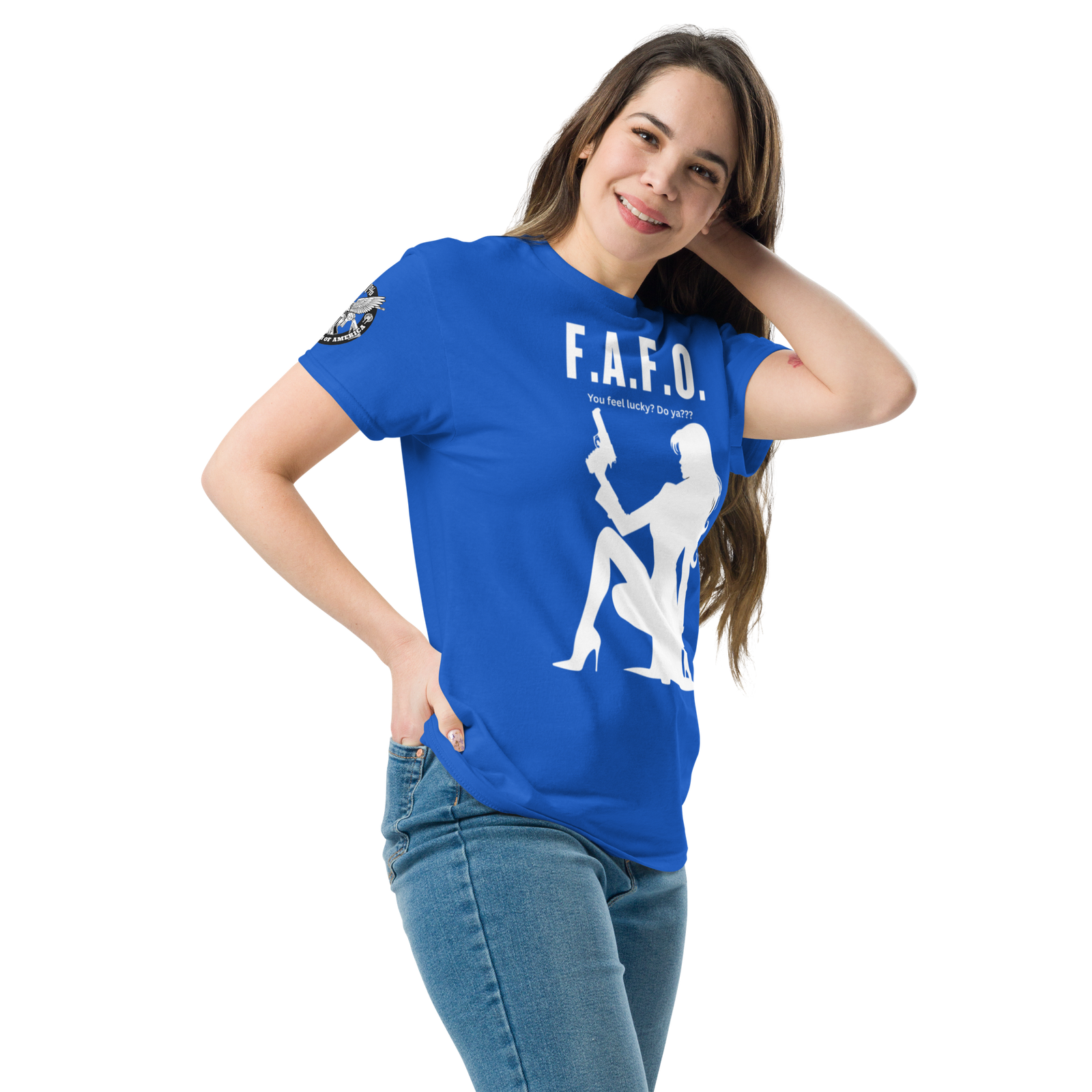 Rowdy Boy "F.A.F.O. Fuck Around & Find Out" (Do You Feel Lucky?) Unisex Classic Tee - Image 100