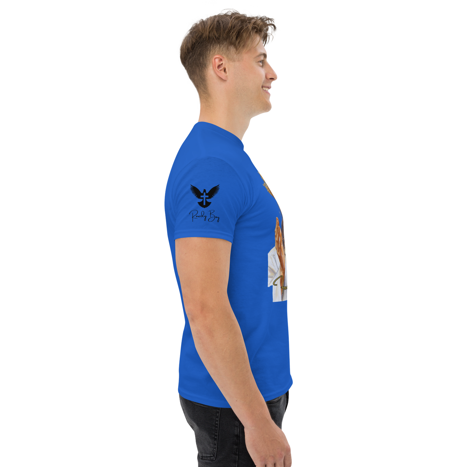 Rowdy Boy "Fear Not For I Am With You" (Jesus) Unisex Classic Tee - Image 16