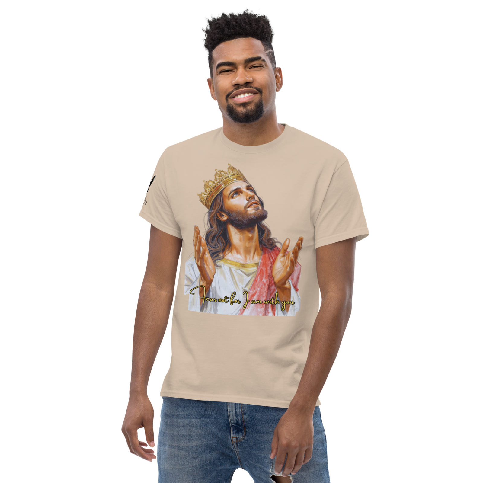 Rowdy Boy "Fear Not For I Am With You" (Jesus) Unisex Classic Tee - Image 142