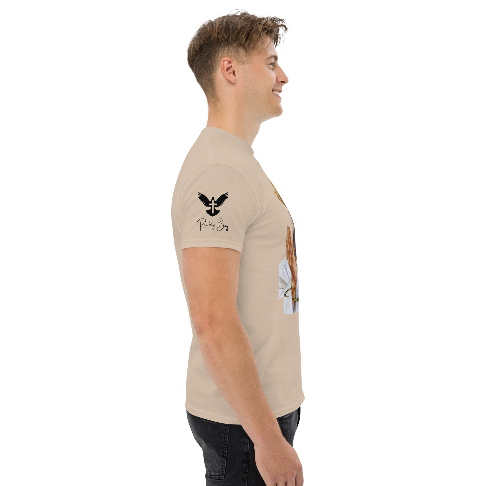 Rowdy Boy "Fear Not For I Am With You" (Jesus) Unisex Classic Tee - Image 132