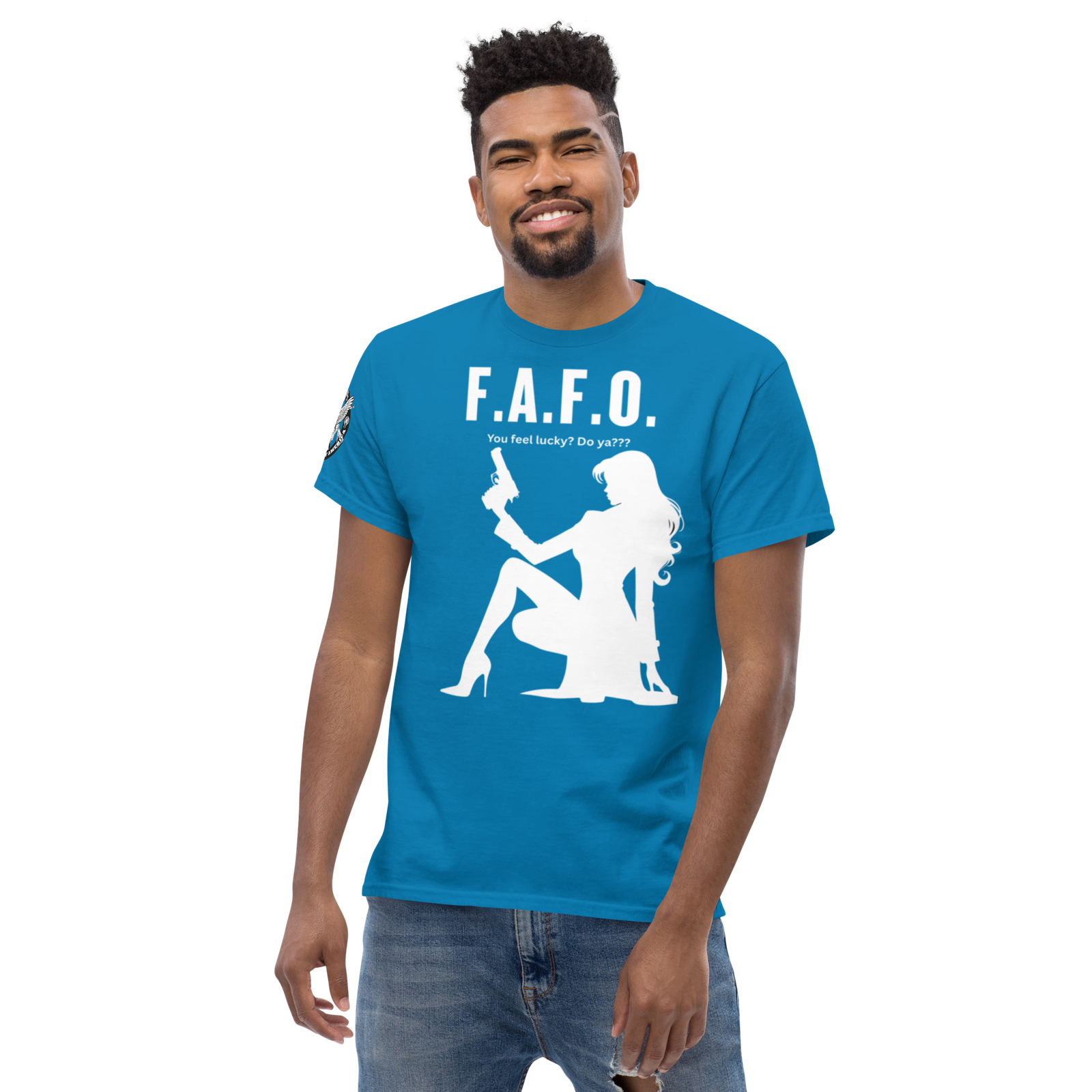 Rowdy Boy "F.A.F.O. Fuck Around & Find Out" (Do You Feel Lucky?) Unisex Classic Tee - Image 141