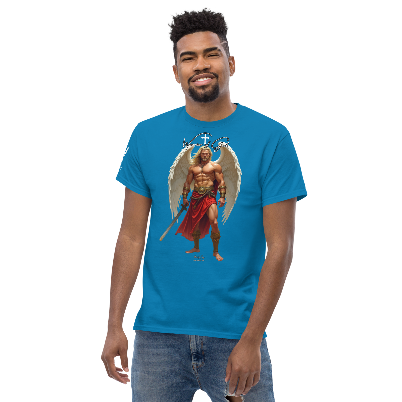 Rowdy Boy "Warrior Of God" #4 Unisex Classic Tee - Image 126