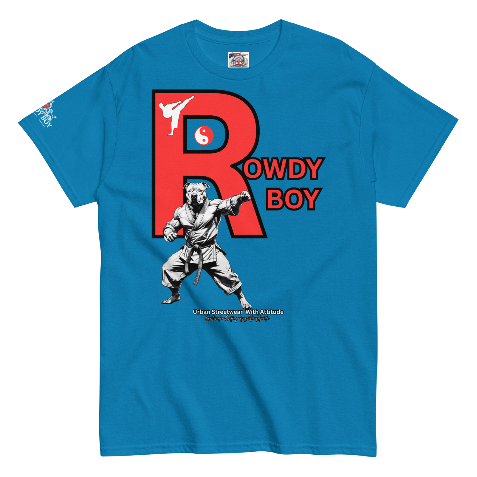 Rowdy Boy "Karate Pit Bull" Unisex Classic Tee - Image 92
