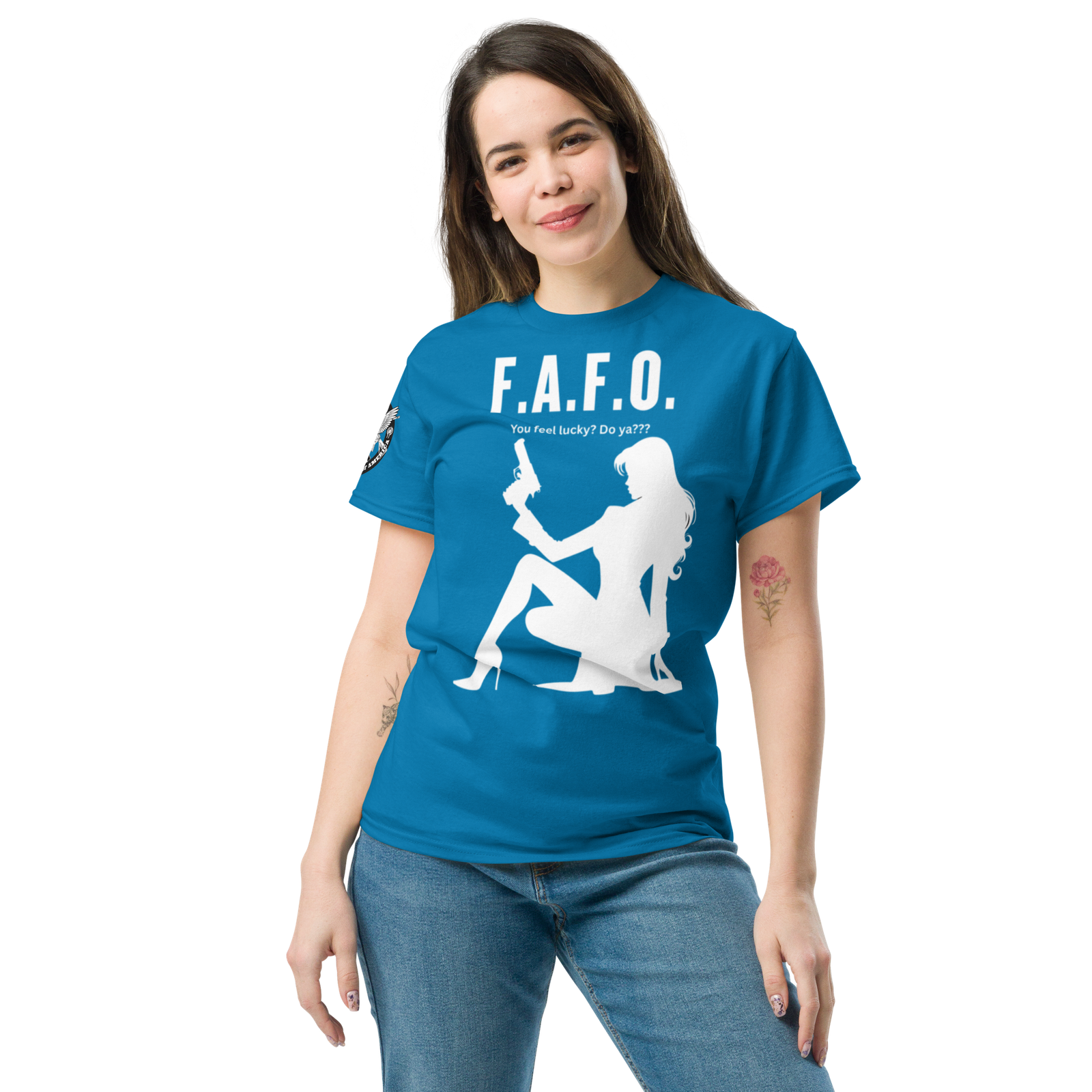 Rowdy Boy "F.A.F.O. Fuck Around & Find Out" (Do You Feel Lucky?) Unisex Classic Tee - Image 134