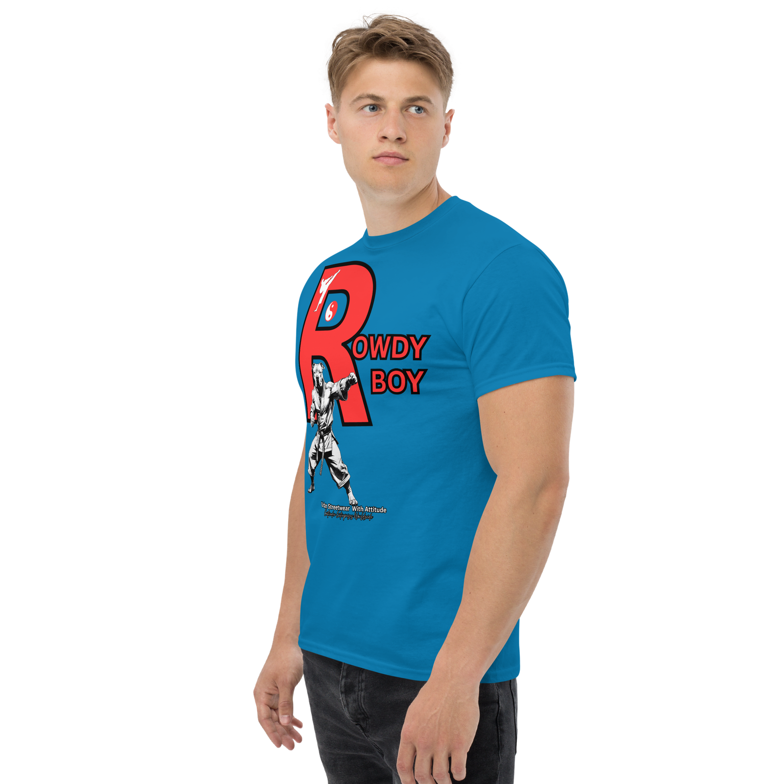 Rowdy Boy "Karate Pit Bull" Unisex Classic Tee - Image 94