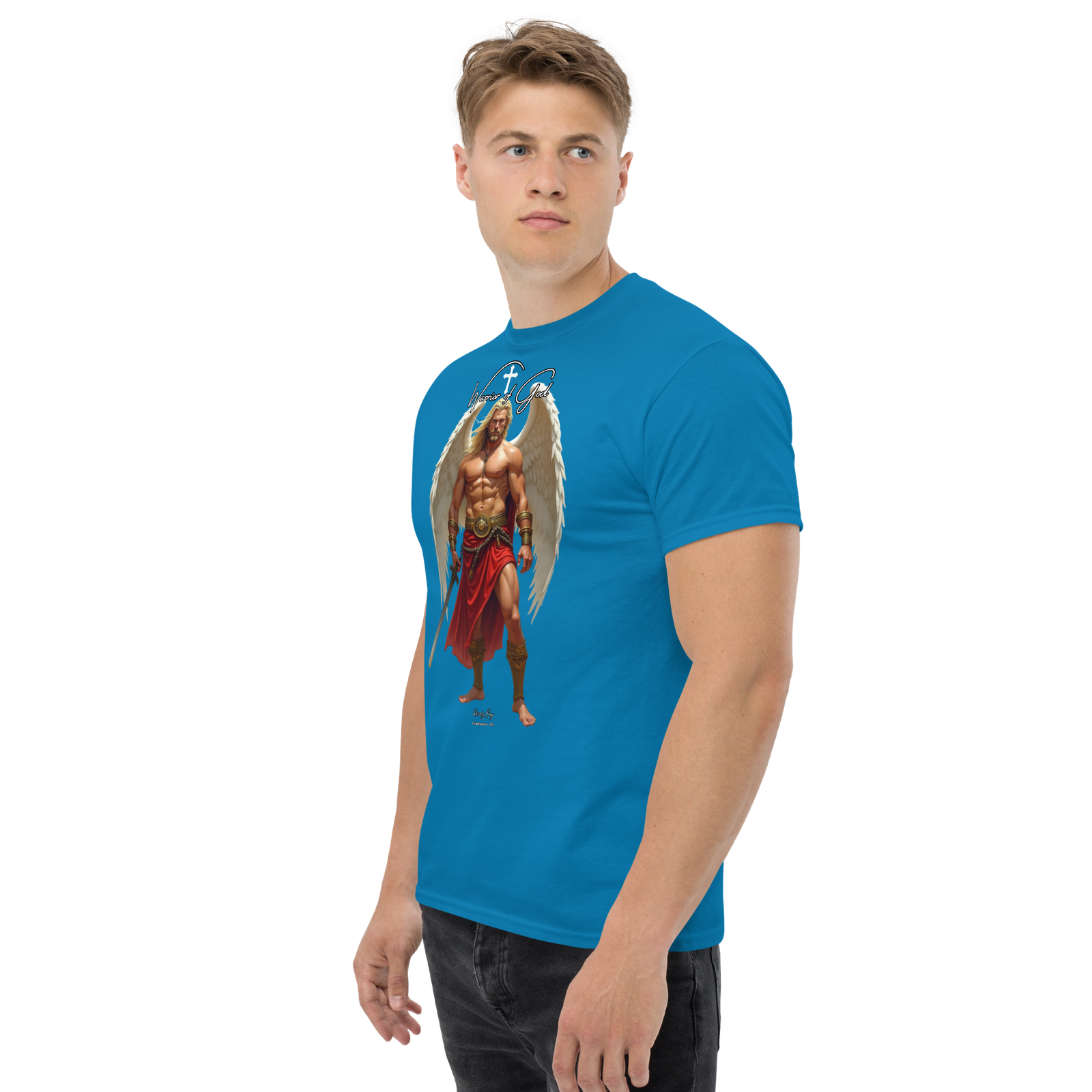 Rowdy Boy "Warrior Of God" #4 Unisex Classic Tee - Image 123