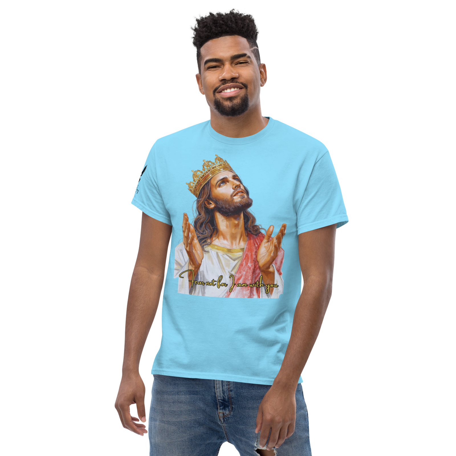 Rowdy Boy "Fear Not For I Am With You" (Jesus) Unisex Classic Tee - Image 168