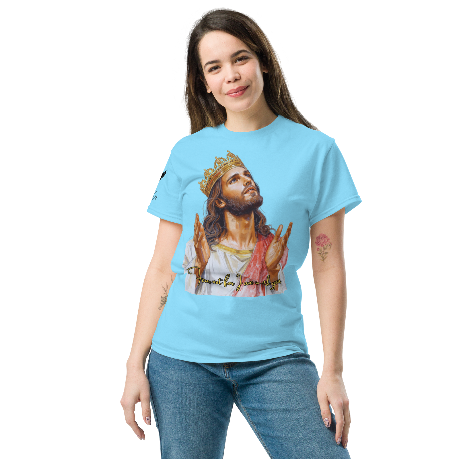 Rowdy Boy "Fear Not For I Am With You" (Jesus) Unisex Classic Tee - Image 164