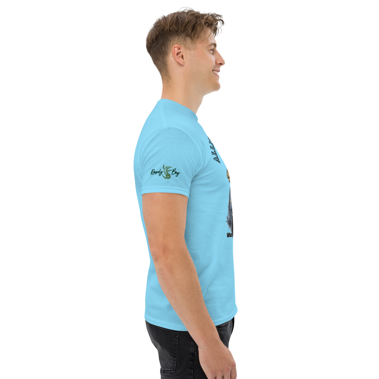 Rowdy Boy "Alligateor Alcatraz???" (What A Great Fuckin Idea!) Unisex Classic Tee - Image 147