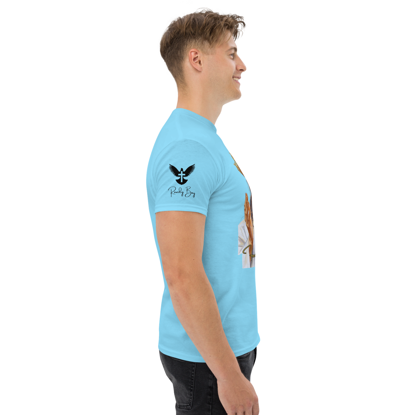 Rowdy Boy "Fear Not For I Am With You" (Jesus) Unisex Classic Tee - Image 157