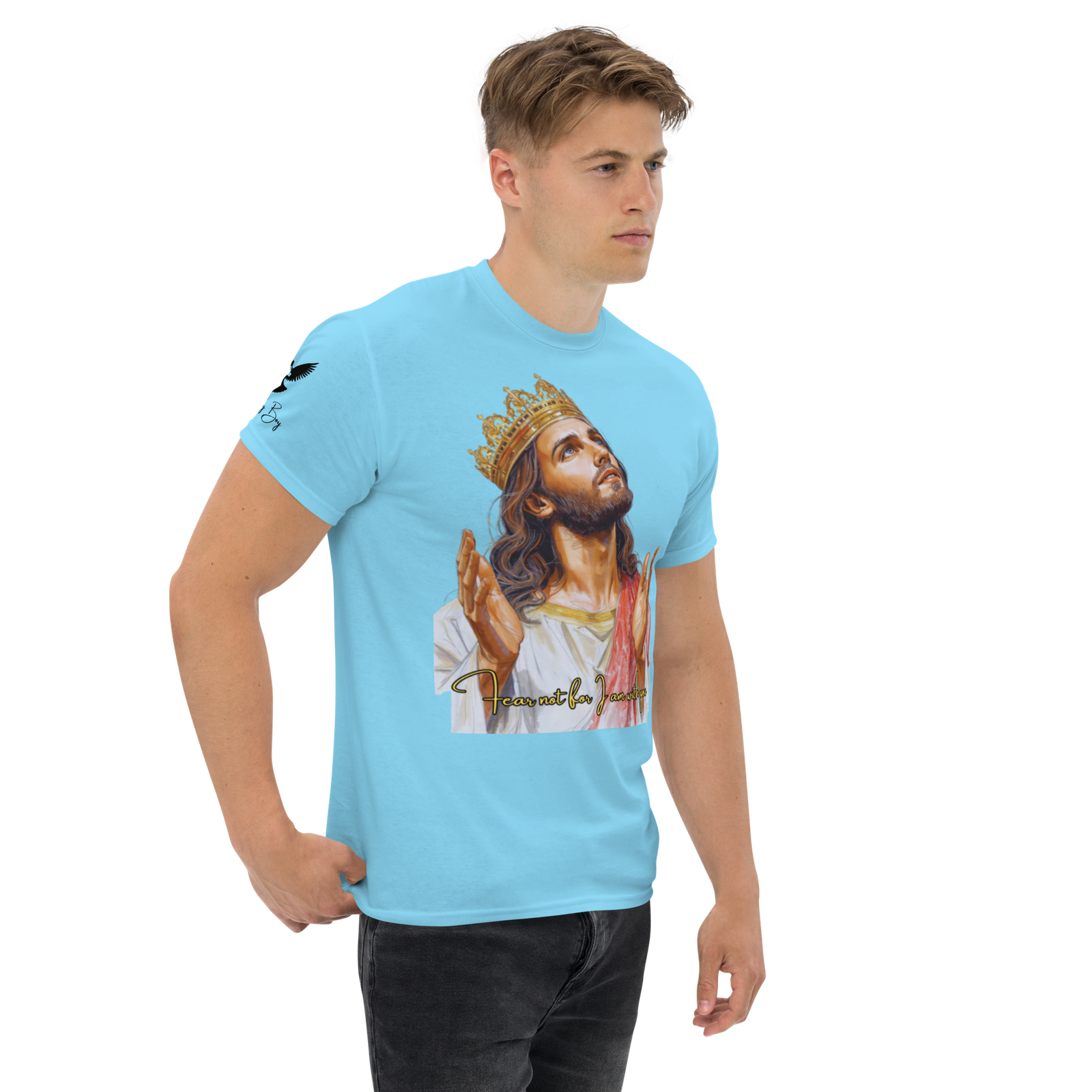 Rowdy Boy "Fear Not For I Am With You" (Jesus) Unisex Classic Tee - Image 156