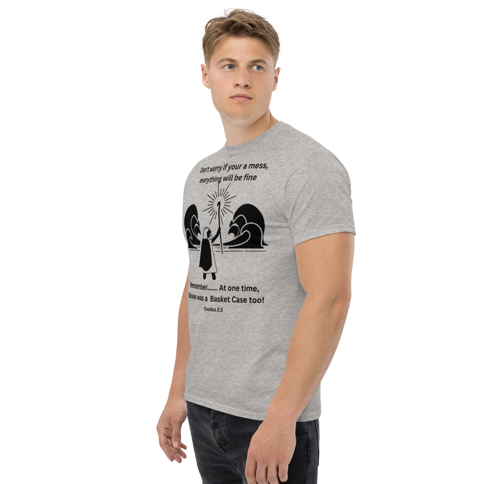 Rowdy Boy "Moses" (Basket Case) Unisex Classic Tee - Image 67