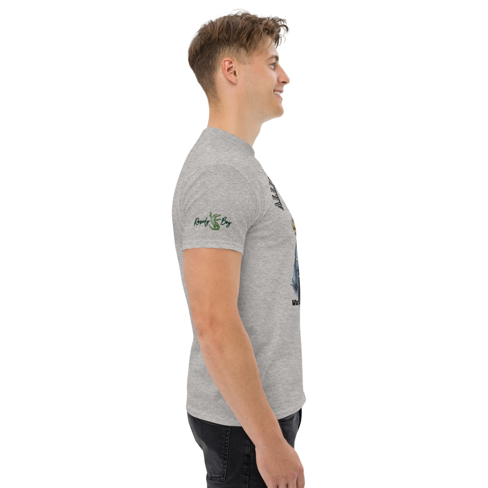 Rowdy Boy "Alligateor Alcatraz???" (What A Great Fuckin Idea!) Unisex Classic Tee - Image 101